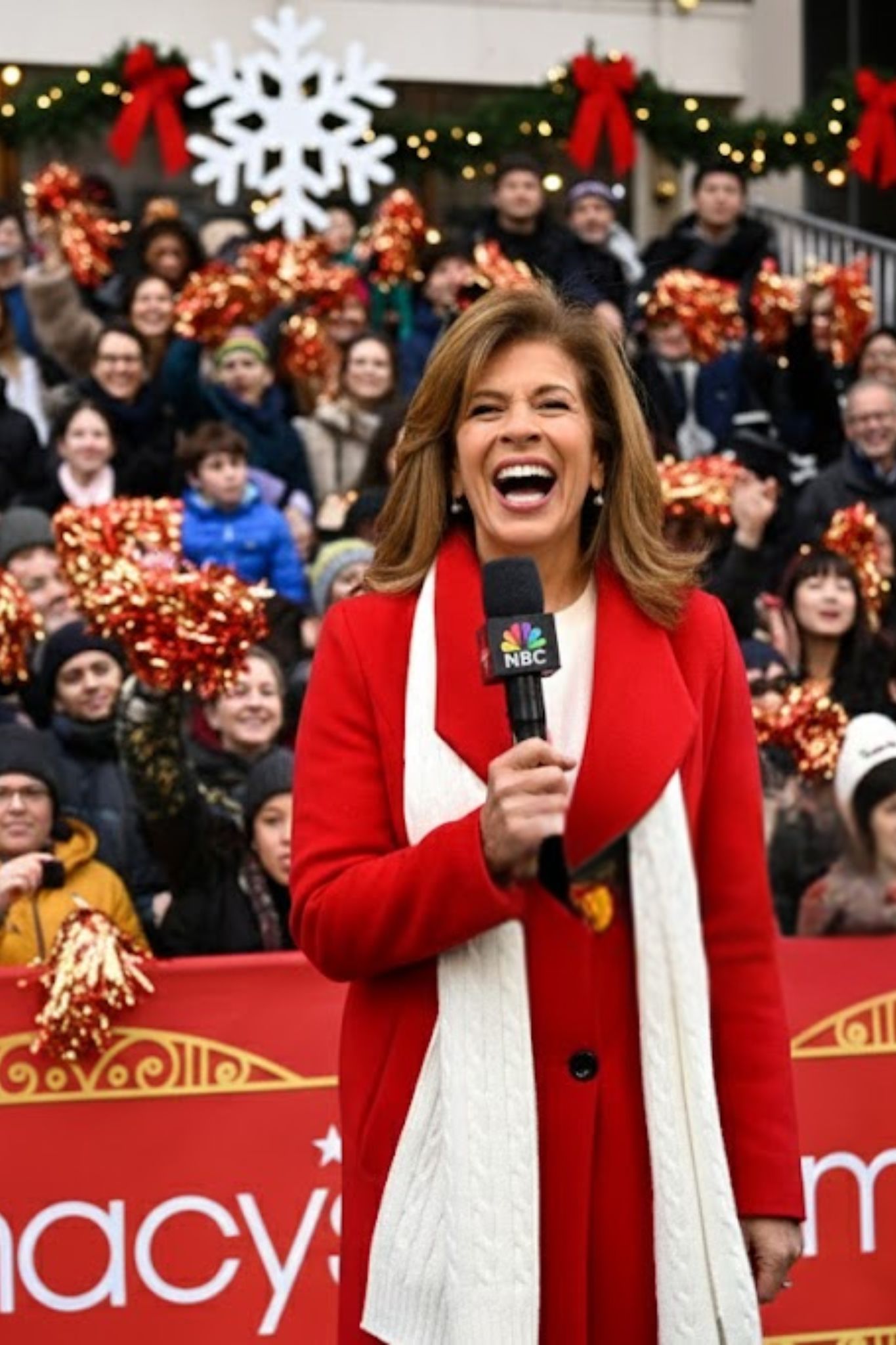 Hoda Kotb Festive Red Wool Coat